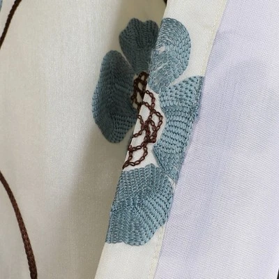 Set Of 2 Royal Garden Kitchen Curtain Tiers Blue - Lush Décor 4 Set Of 2 Royal Garden Kitchen Curtain Tiers Blue - Lush Décor - Image 4