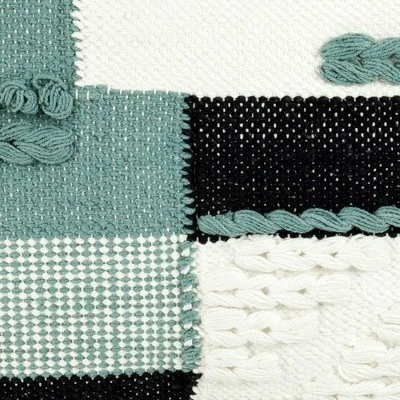 14"x20" Oversize Naima Woven Lumbar Throw Pillow Blue/White - Lush Décor 1 14"x20" Oversize Naima Woven Lumbar Throw Pillow Blue/White - Lush Décor