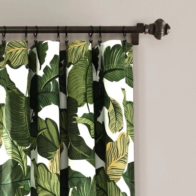 Set Of 2 Tropical Paradise Window Curtain Panels Green - Lush Décor 1 Set Of 2 Tropical Paradise Window Curtain Panels Green - Lush Décor