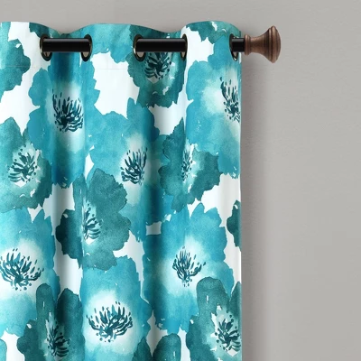 Julie Floral Insulated Grommet Blackout Window Curtain Panels - Lush Décor 1 Julie Floral Insulated Grommet Blackout Window Curtain Panels - Lush Décor