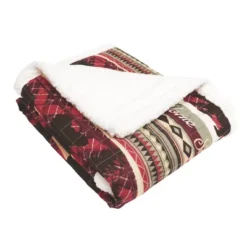 Lush Décor 50"x60" Holiday Lodge Faux Shearling Throw Blanket Red/Brown 5 Lush Décor 50"x60" Holiday Lodge Faux Shearling Throw Blanket Red/Brown -Lush Decor GUEST 238b0c47 6530 4303 9003 b17daf7e65bb