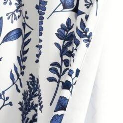 18"x52" Devonia Allover Light Filtering Valance White/Navy - Lush Décor -Lush Decor GUEST 29bf5cf1 6652 4be4 9576 acc9cf79408a