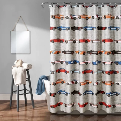 Race Cars Shower Curtain - Lush Décor 5 Race Cars Shower Curtain - Lush Décor - Image 5