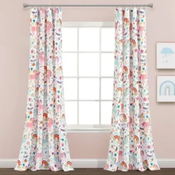 84"x52" Set Of 2 Unicorn Heart Window Curtain Panels - Lush Décor -Lush Decor GUEST 340f3724 ea15 4249 8604 edf344482ae7