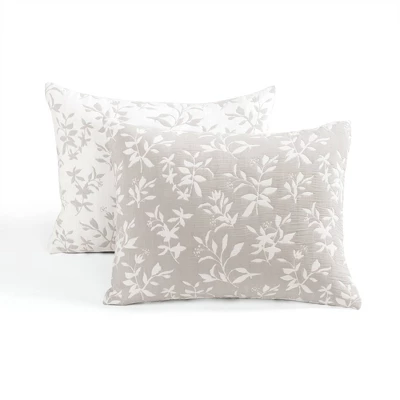 Lush Décor 3pc Floral Jacquard Reversible Soft Matelasse Quilt Set Neutral 6 Lush Décor 3pc Floral Jacquard Reversible Soft Matelasse Quilt Set Neutral - Image 6