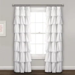 52"x84" Ruffle Window Curtain Panel - Lush Décor -Lush Decor GUEST 3aa86175 d565 4c7b aab0 6ddad89b5b6a