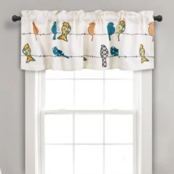 18"x52" Rowley Birds Light Filtering Valance - Lush Décor -Lush Decor GUEST 41d3384d 3c98 45cd 85cb d77db1494c32