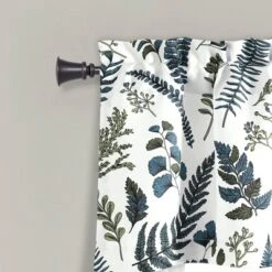 18"x52" Devonia Allover Light Filtering Valance White/Green - Lush Décor