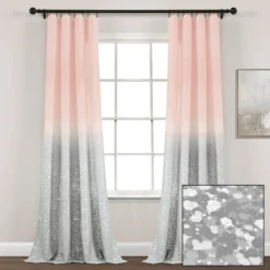 52"x84" Set Of 2 Glitter Ombre Metallic Print Window Curtain Panels - Lush Décor -Lush Decor GUEST 4acabd5f ad64 4b71 895b 95dd81840306
