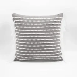 20"x20" Oversize Linear Family-Friendly Cotton Pillow Cover With Tassel - Lush Décor 15 20"x20" Oversize Linear Family-Friendly Cotton Pillow Cover With Tassel - Lush Décor -Lush Decor GUEST 5353cf67 feb0 44a5 ad9c 61f2df49e794