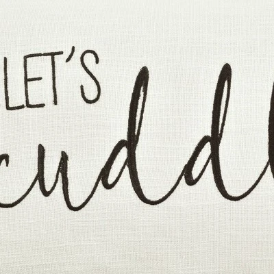 13"x20" 'Let's Cuddle' Family-Friendly Lumbar Throw Pillow Cover White - Lush Décor 3 13"x20" 'Let's Cuddle' Family-Friendly Lumbar Throw Pillow Cover White - Lush Décor - Image 3