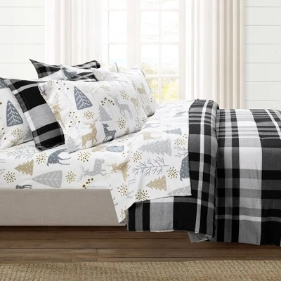 370 Thread Count Wonderland Soft Flannel Sheet Set - Lush Décor 1 370 Thread Count Wonderland Soft Flannel Sheet Set - Lush Décor