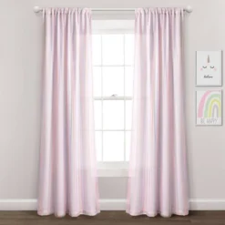 Kids' Rainbow Sheer Rod Pocket With Lining Single Window Curtain Panel Rainbow/White - Lush Décor 11 Kids' Rainbow Sheer Rod Pocket With Lining Single Window Curtain Panel Rainbow/White - Lush Décor -Lush Decor GUEST 73c4d1be 6fe0 4b42 9289 a31ba8242a03