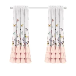 2pc Flutter Butterfly Window Curtain Set Pink - Lush Décor 9 2pc Flutter Butterfly Window Curtain Set Pink - Lush Décor -Lush Decor GUEST 7d0df101 7c22 45de 9c13 35be28f9468a