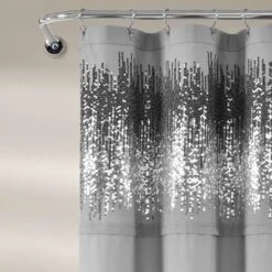 Single Shimmer Sequins Shower Curtain - Lush Décor