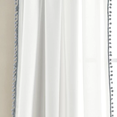 Pom Pom Window Curtain Panel - Lush Décor 2 Pom Pom Window Curtain Panel - Lush Décor - Image 2