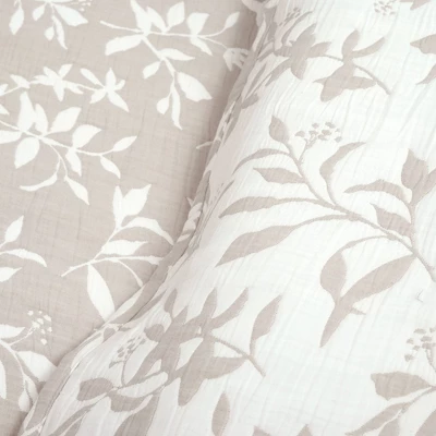 Lush Décor 3pc Floral Jacquard Reversible Soft Matelasse Quilt Set Neutral 3 Lush Décor 3pc Floral Jacquard Reversible Soft Matelasse Quilt Set Neutral - Image 3