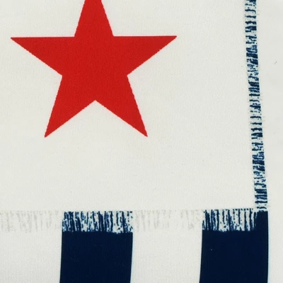 13"x22" Oversize 3 Stars And Striped Lumbar Throw Pillow White/Blue/Red - Lush Décor 1 13"x22" Oversize 3 Stars And Striped Lumbar Throw Pillow White/Blue/Red - Lush Décor