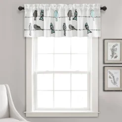 18"x52" Rowley Birds Light Filtering Valance - Lush Décor -Lush Decor GUEST 89e1be2f 7cde 4427 b8aa abfc05e9cb9a