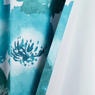 Julie Floral Insulated Grommet Blackout Window Curtain Panels - Lush Décor 4 Julie Floral Insulated Grommet Blackout Window Curtain Panels - Lush Décor - Image 4