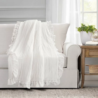Lush Décor Ella Lace Ruffle Baby Throw Blanket 1 Lush Décor Ella Lace Ruffle Baby Throw Blanket