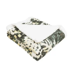 Lush Décor 50"x60" Camoflage Leaves Faux Shearling Throw Blanket Green 5 Lush Décor 50"x60" Camoflage Leaves Faux Shearling Throw Blanket Green -Lush Decor GUEST 9311c98d adfc 4fb8 8e76 a5c8a1c2e511