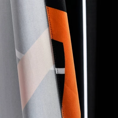 52"x84" Kids' Basketball Game Window Curtain Panel Set Black/Orange - Lush Décor 2 52"x84" Kids' Basketball Game Window Curtain Panel Set Black/Orange - Lush Décor - Image 2