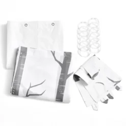 16pc Bird On The Tree Shower Curtain With Peva Lining/Ring Set Gray - Lush Décor 7 16pc Bird On The Tree Shower Curtain With Peva Lining/Ring Set Gray - Lush Décor -Lush Decor GUEST b4867901 174d 4d6d b19b 82f7c7395511