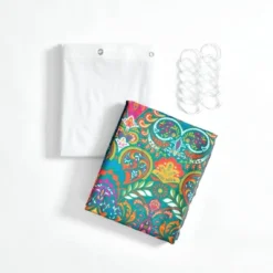 14pc Boho Chic Shower Curtain With Peva Lining And Rings Set Navy - Lush Décor 7 14pc Boho Chic Shower Curtain With Peva Lining And Rings Set Navy - Lush Décor -Lush Decor GUEST b83df433 4ec7 4e15 bf49 21fd3c5707cb