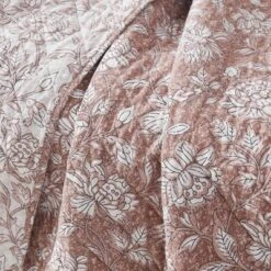 Lush Décor Zara Floral Block Reversible Cotton Throw Blanket Terracotta Single 50x60 -Lush Decor GUEST bcf790f6 bf24 49eb 87f4 93fc57786c94