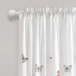 2pc Flutter Butterfly Window Curtain Set Pink - Lush Décor