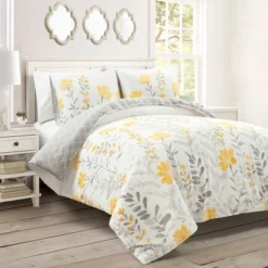 3pc Aprile Cotton Duvet Cover Set Yellow/Gray - Lush Décor 13 3pc Aprile Cotton Duvet Cover Set Yellow/Gray - Lush Décor -Lush Decor GUEST d7de2054 2832 408c 8ec1 2467a37bdb74
