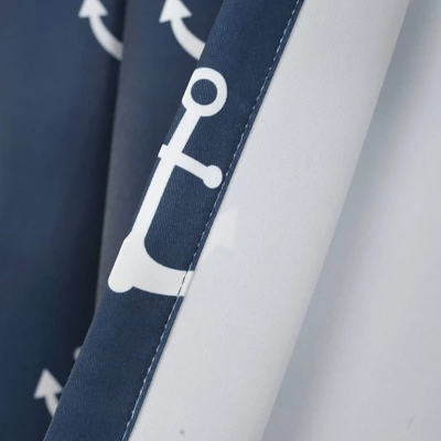52"x63" Anchor Room Darkening Window Curtain Panels Navy - Lush Décor 4 52"x63" Anchor Room Darkening Window Curtain Panels Navy - Lush Décor - Image 4