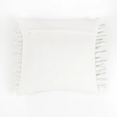 20"x20" Oversize Linear Family-Friendly Cotton Pillow Cover With Tassel - Lush Décor 4 20"x20" Oversize Linear Family-Friendly Cotton Pillow Cover With Tassel - Lush Décor - Image 4