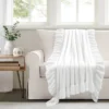 50"x60" Reyna Soft Knitted Ruffle Throw Blanket - Lush Décor