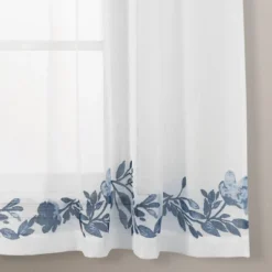 Set Of 2 Tanisha Sheer Window Curtain Panels Navy Blue - Lush Décor 7 Set Of 2 Tanisha Sheer Window Curtain Panels Navy Blue - Lush Décor -Lush Decor GUEST e379f850 59af 4cfb 8402 0f738846c339