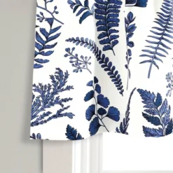 18"x52" Devonia Allover Light Filtering Valance White/Navy - Lush Décor -Lush Decor GUEST eadb5f7f b045 4379 8662 e95ee10fc21a