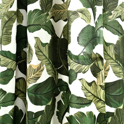 Set Of 2 Tropical Paradise Window Curtain Panels Green - Lush Décor 2 Set Of 2 Tropical Paradise Window Curtain Panels Green - Lush Décor - Image 2