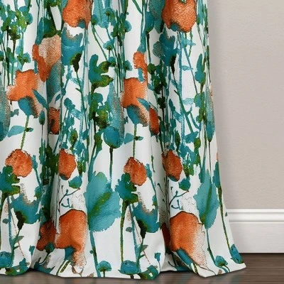 Set Of 2 Zuri Flora Light Filtering Window Curtain Panels - Lush Décor 4 Set Of 2 Zuri Flora Light Filtering Window Curtain Panels - Lush Décor - Image 4